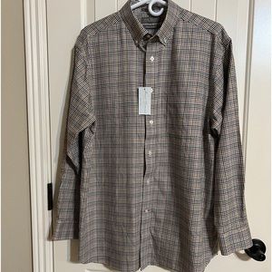 Daniel Cremieux Signature Non-Iron Plaid Long-Sleeve Shirt Size L NWT